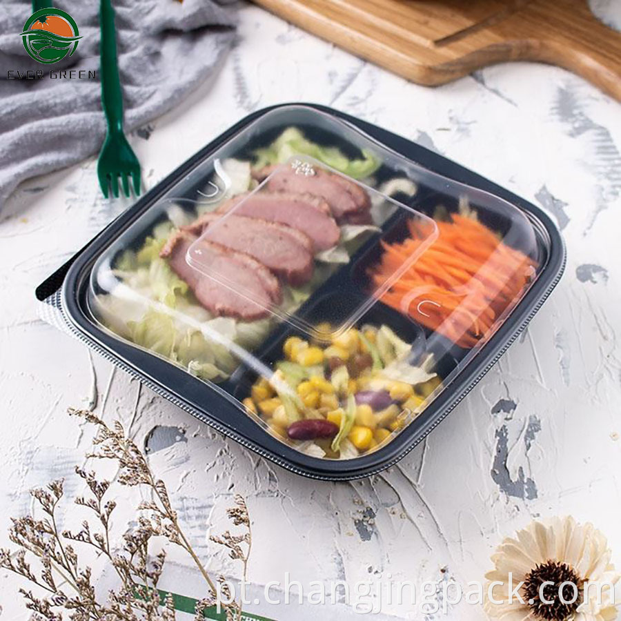 Meal Prep Containers 32oz 3 Compartment Bento Box Microwave Food Storage Containers Takeout Containers with Lids Containers Stackable Reusable Microwaveable & Dishwasher Safe